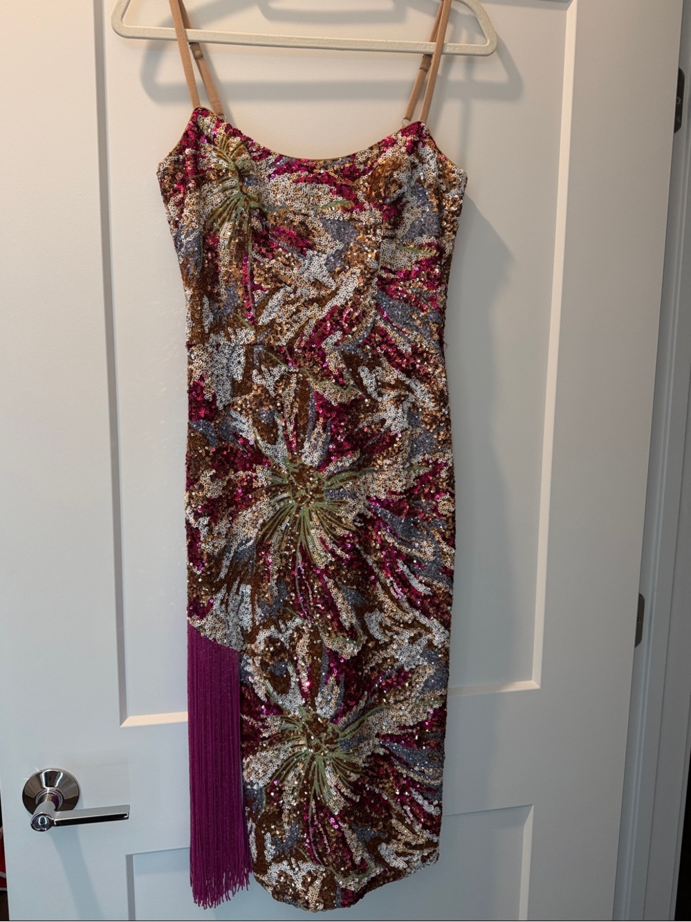 Dress the Population Rory Sequin & Beaded Fringe Cocktail Dress